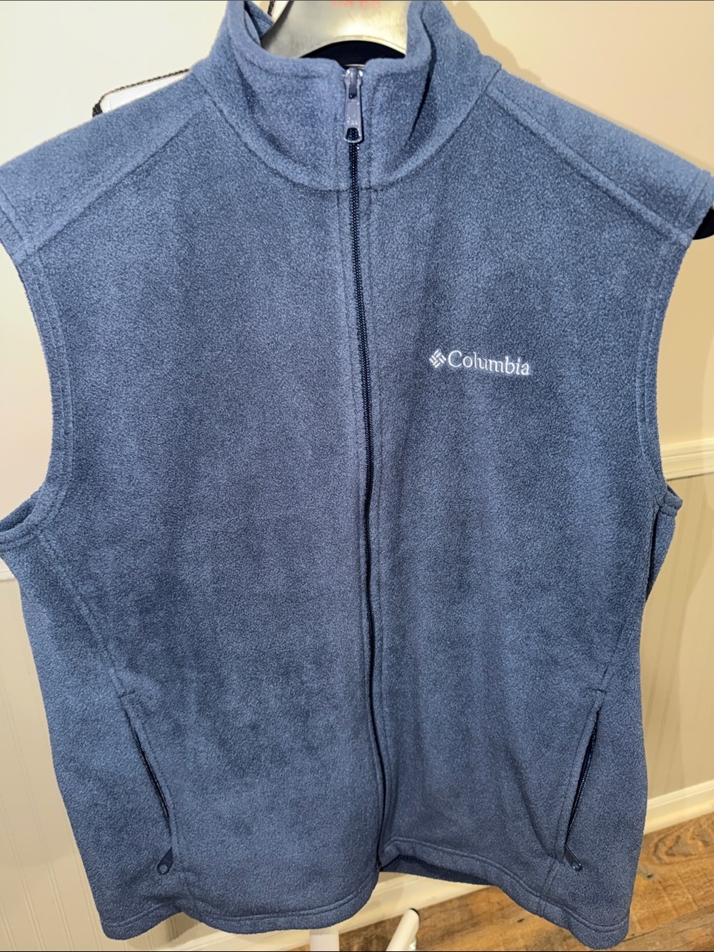 Columbia Men’s Blue Full-Zip Fleece Vest